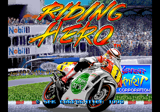 Riding Hero title screen for Neo Geo